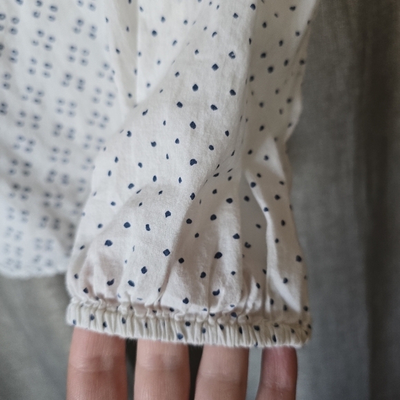 Bohme Floral Embroidered Beaded V Neck Blouse Size M Boho White - Picture 4 of 7